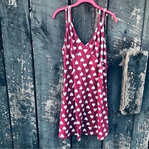 Hearts Nightgown with Adjustable Thin Straps XL